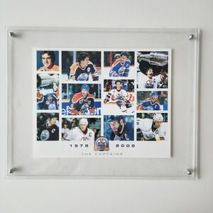 Edmonton Oilers Captains Plaque Wayne Gretzky, Messier, Lowe 1979-2009 Picture